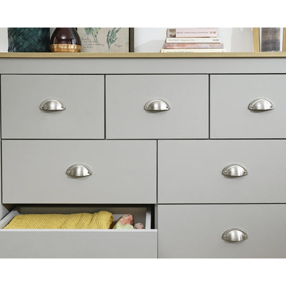 GFW Lancaster Large Chest of Drawers Grey 7 Drawers