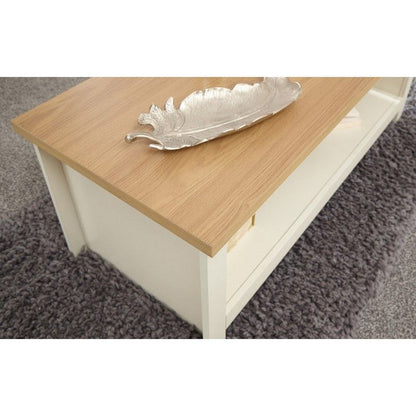 GFW Lancaster Coffee Table Cream 1 Shelf