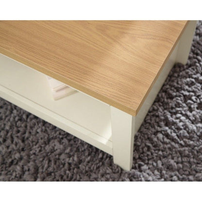 GFW Lancaster Coffee Table Cream 1 Shelf