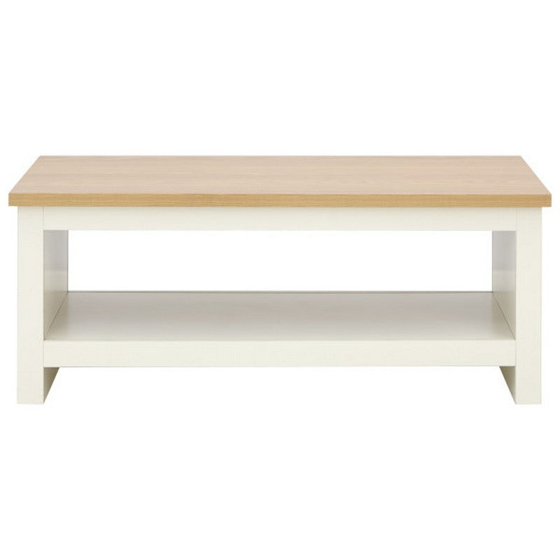 GFW Lancaster Coffee Table Cream 1 Shelf