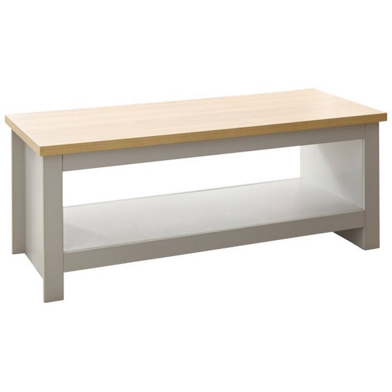 GFW Lancaster Coffee Table Grey 1 Shelf