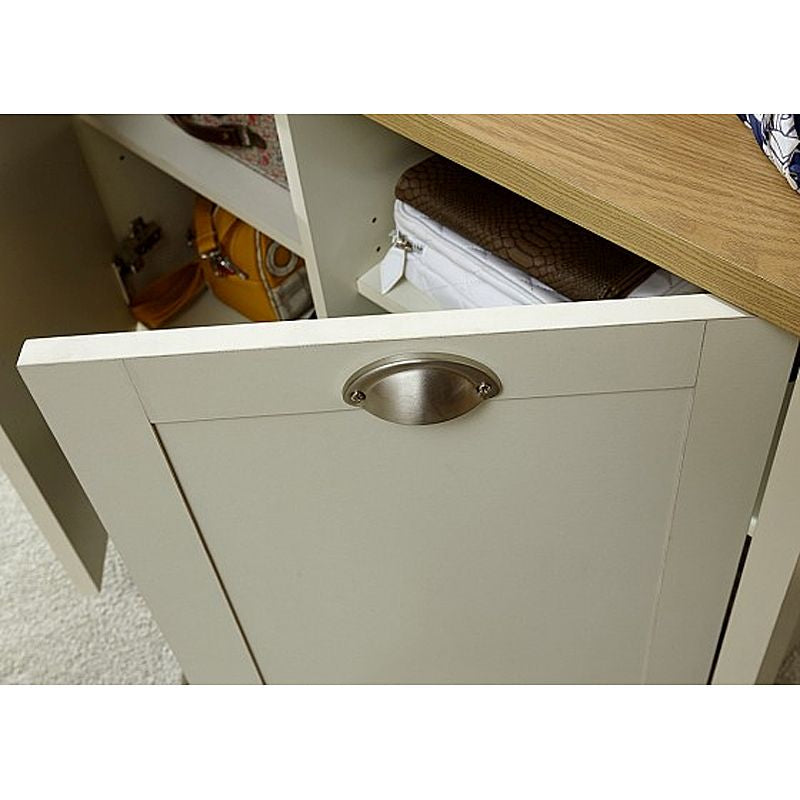 GFW Lancaster Shoe Storage Cream 2 Doors 4 Shelves