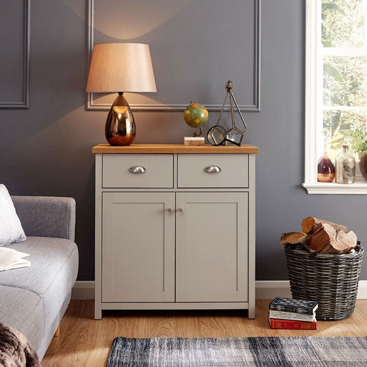 Lancaster Sideboard Grey 2 Doors 2 Drawers