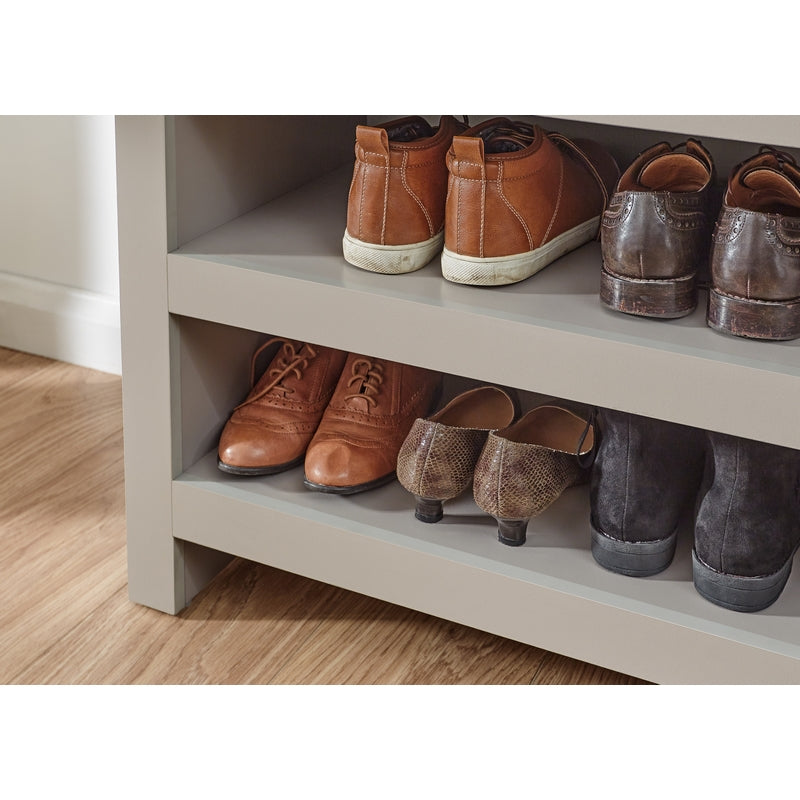 GFW Lancaster Large Shoe Storage Grey 3 Shelves