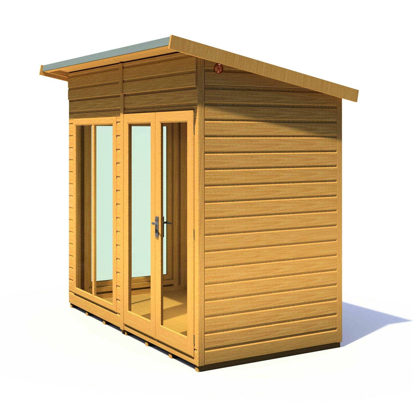 Shire Lela 4' 2" x 7' 9" Pent Summerhouse - Premium Dip Treated Shiplap