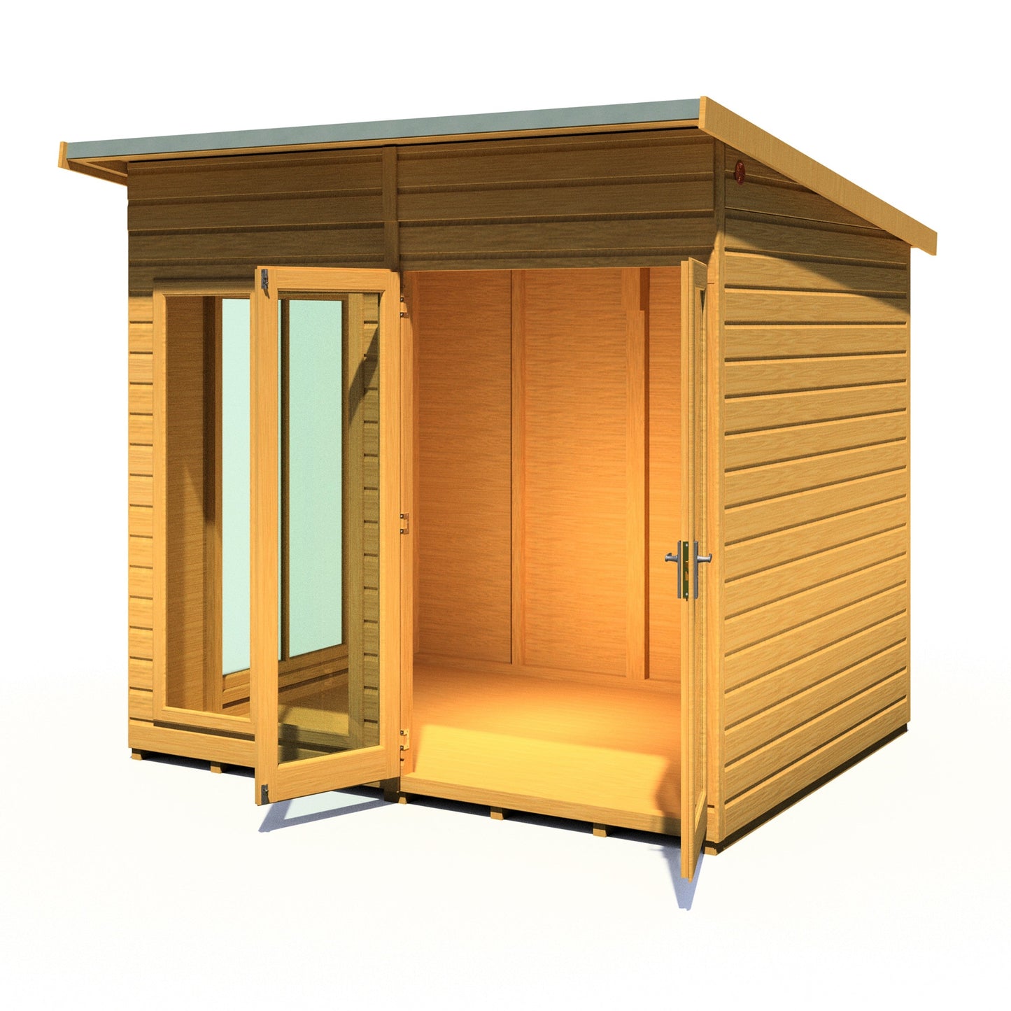 Shire Lela 6' 1" x 7' 9" Pent Summerhouse - Premium Dip Treated Shiplap