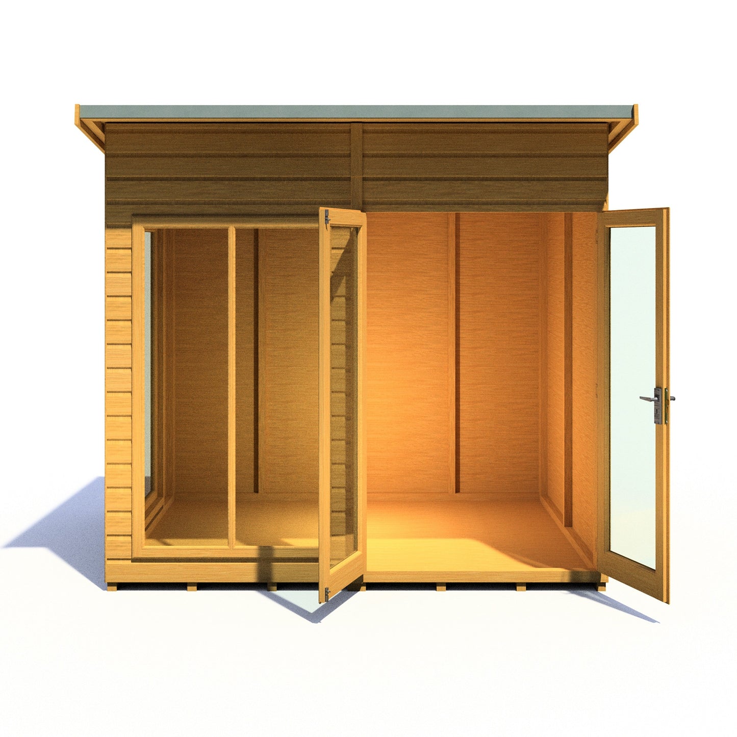 Shire Lela 6' 1" x 7' 9" Pent Summerhouse - Premium Dip Treated Shiplap