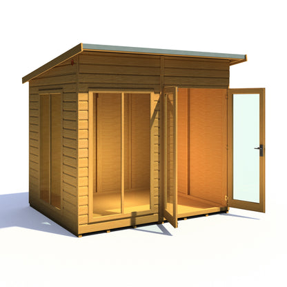 Shire Lela 6' 1" x 7' 9" Pent Summerhouse - Premium Dip Treated Shiplap