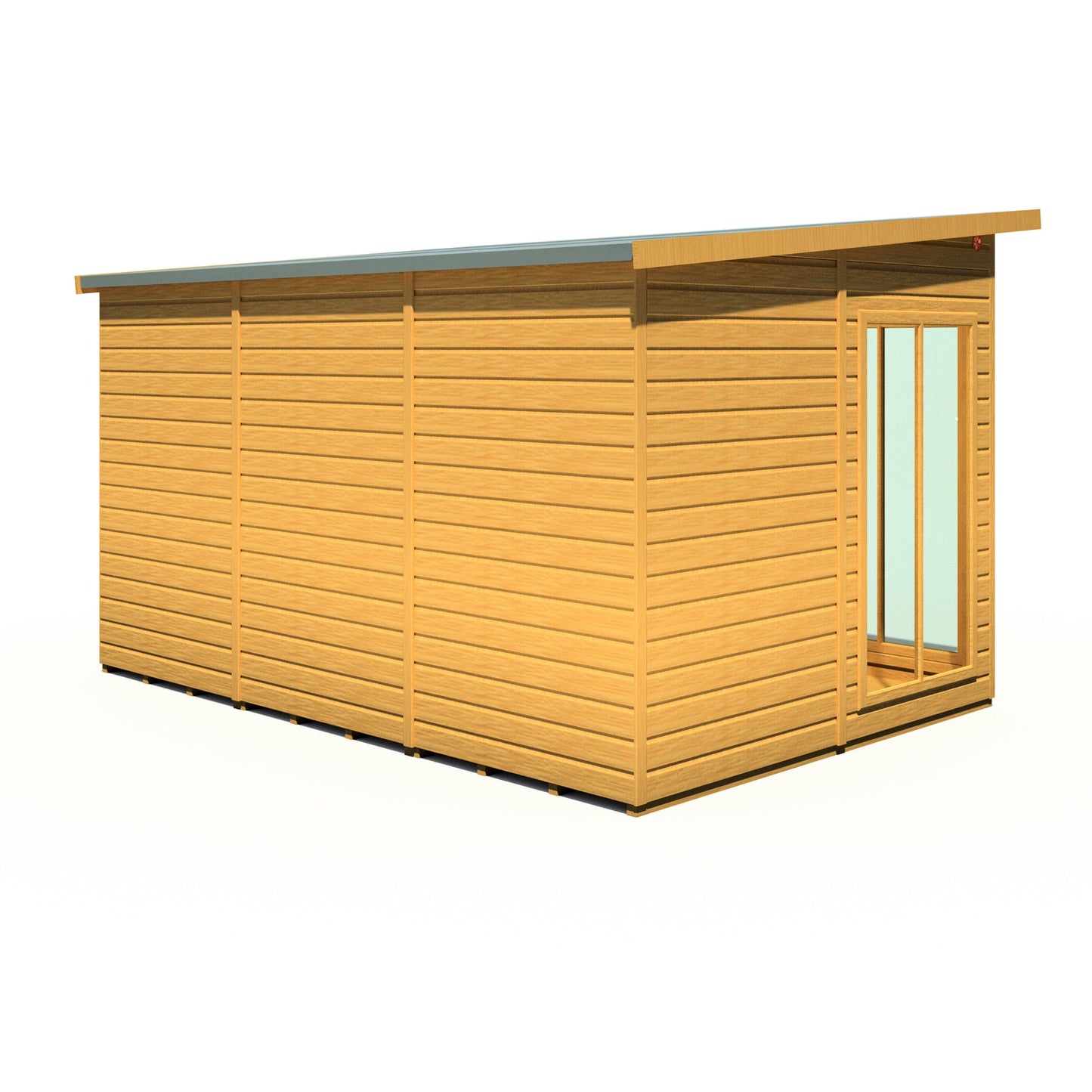 Shire Lela 8' 1" x 11' 8" Pent Summerhouse - Premium Dip Treated Shiplap