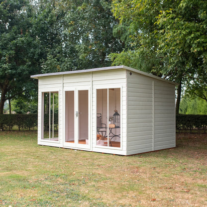 Shire Lela 8' 1" x 11' 8" Pent Summerhouse - Premium Dip Treated Shiplap