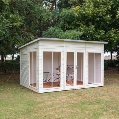 Shire Lela 8' 1" x 11' 8" Pent Summerhouse - Premium Dip Treated Shiplap