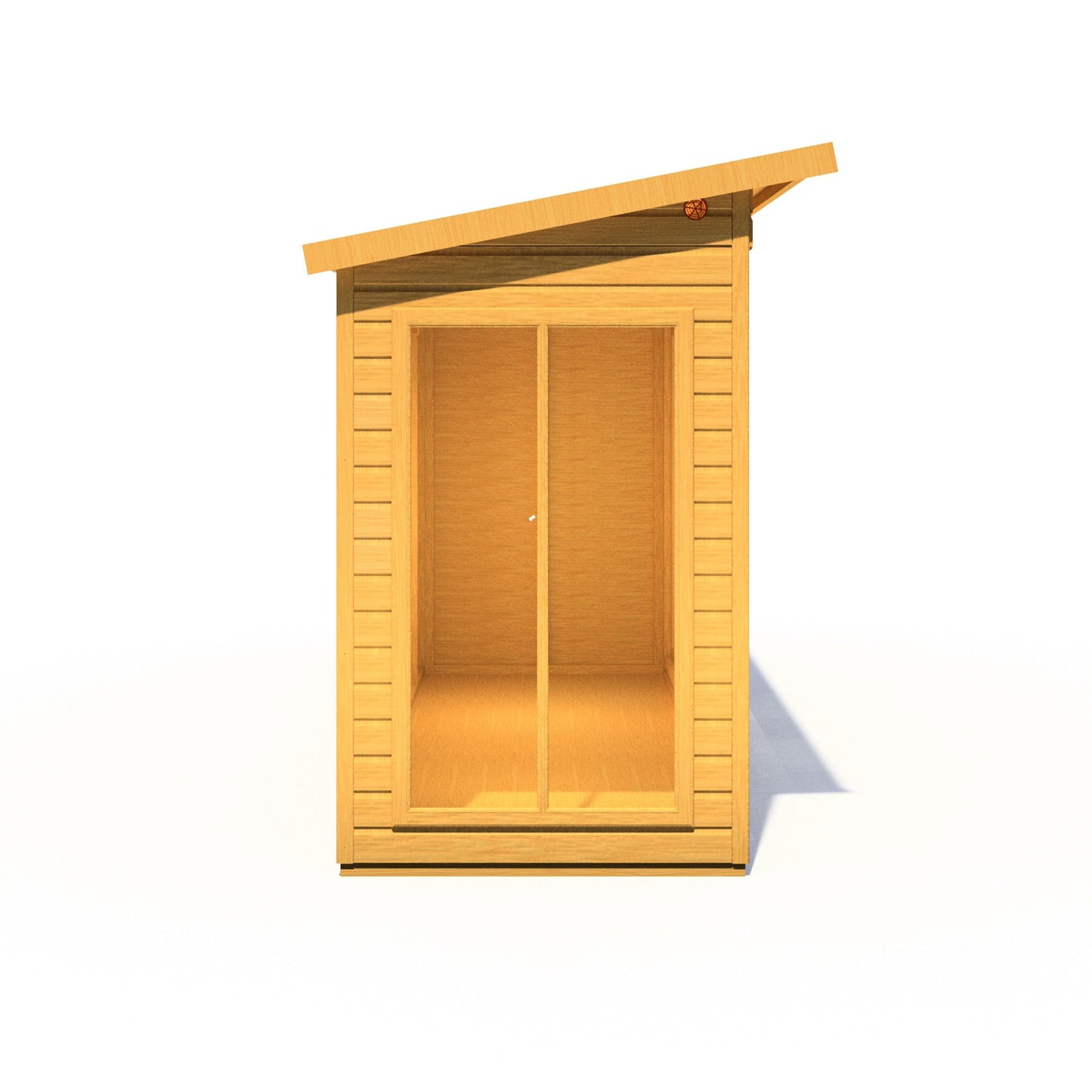 Shire Lela 4' 2" x 15' 7" Pent Summerhouse with Side Shed - Premium Dip Treated Shiplap