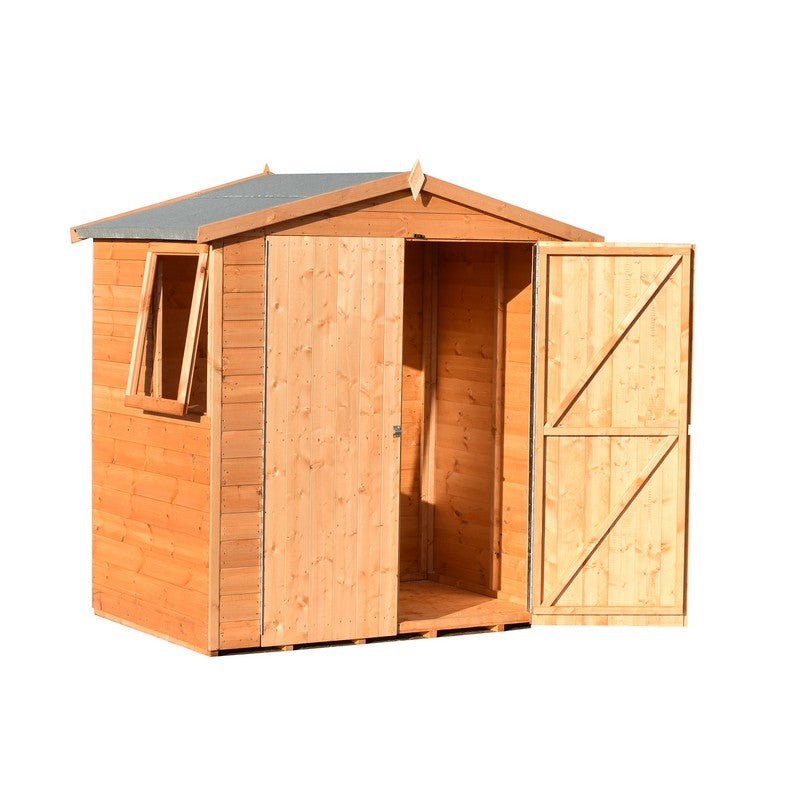 Shire Lewis 4' 4" x 6' 2" Apex Shed - Premium Pressure Treated Shiplap