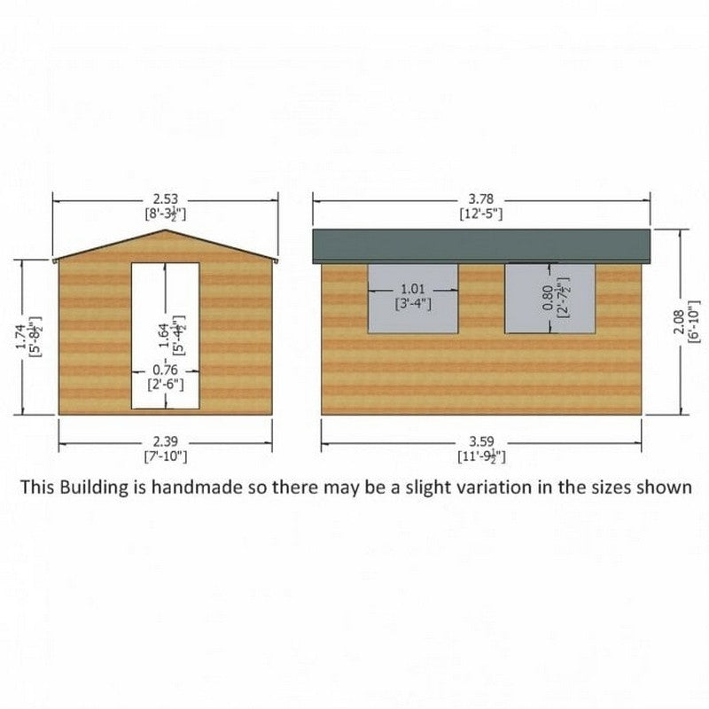 Shire Shire Lewis 12 x 8 Shiplap Apex Garden Shed