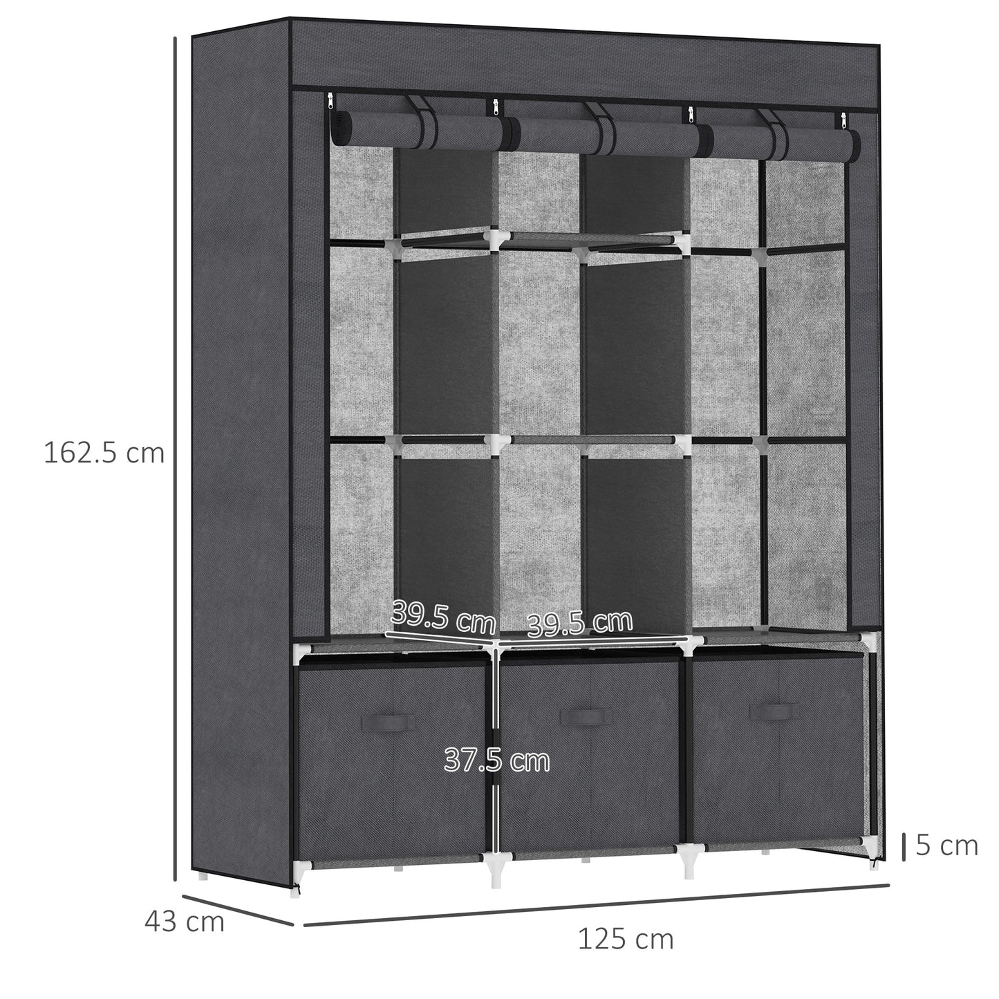 Fabric Wardrobe for Bedroom