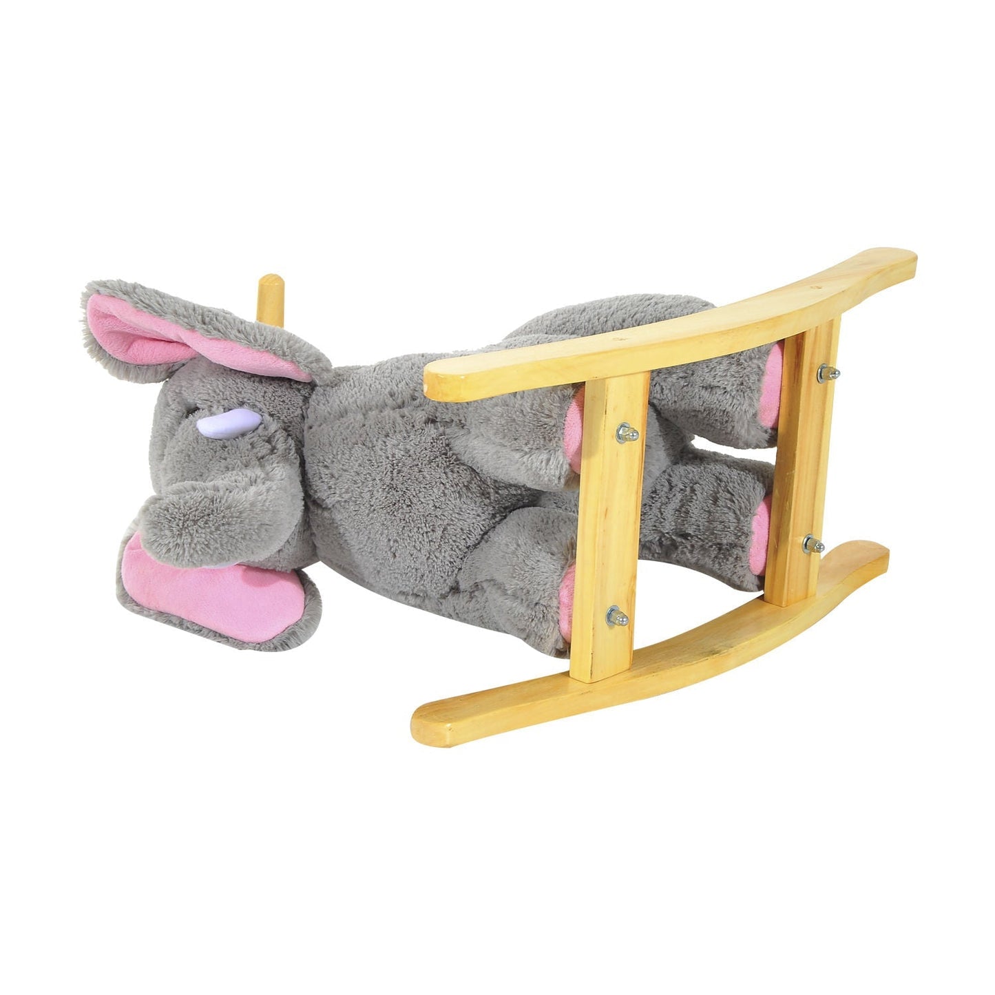 61L x 23W x 43H cm Kids Plush Ride On Cute Elephant design-Grey