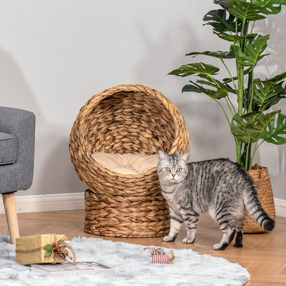 Woven 50 x 42cm Cat Bed Cyclindrical by Pawhut