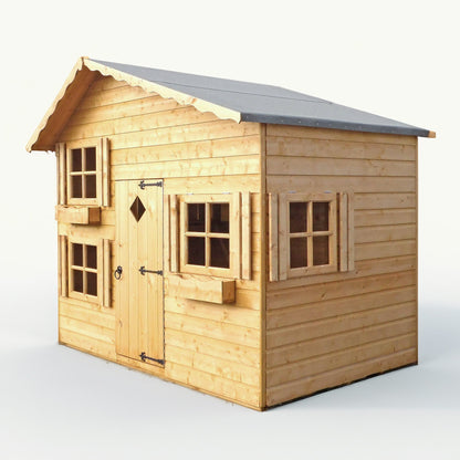 Shire Loft 7' 10" x 7' 1" Offset Apex Children's Playhouse - Premium Dip Treated Shiplap