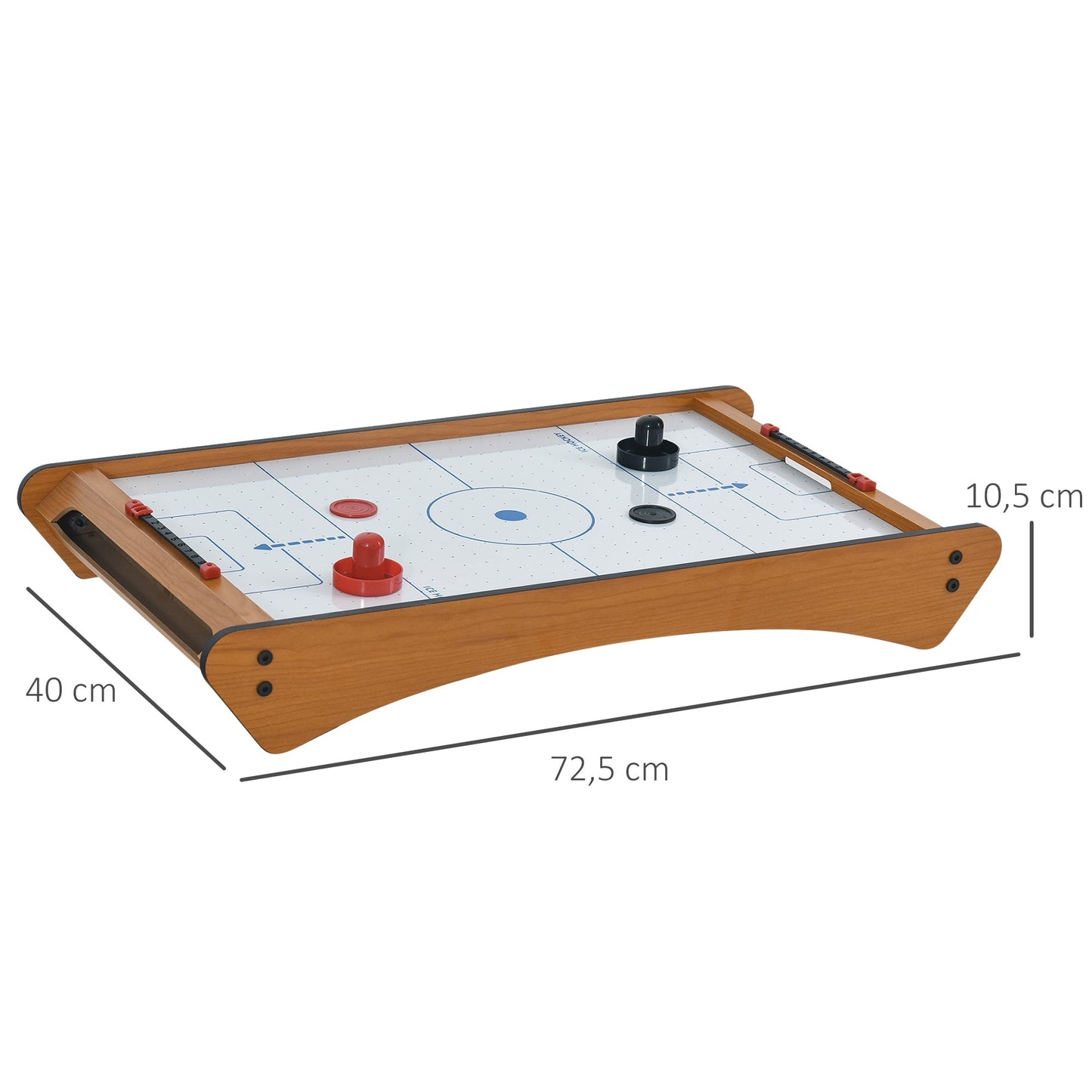 Homcom ABS Plastic Mini Air Hockey Table-Top Brown