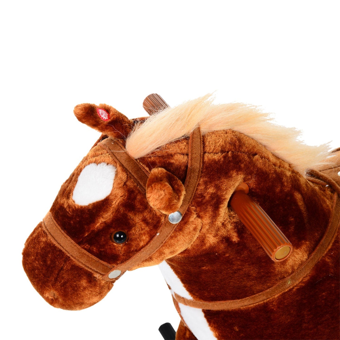 Homcom Kids Plush Ride On Walking Horse Withsound-Brown