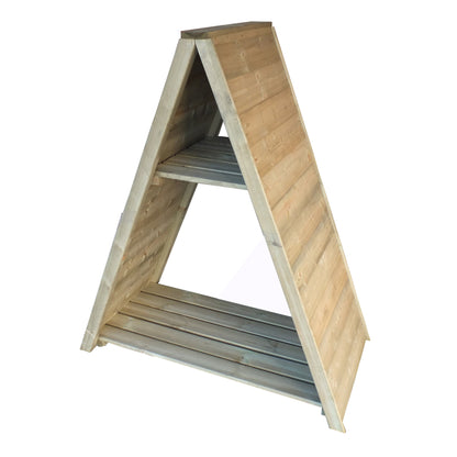 Shire Triangular 4' x 1' 8" Apex Log Store - Premium Pressure Treated Shiplap