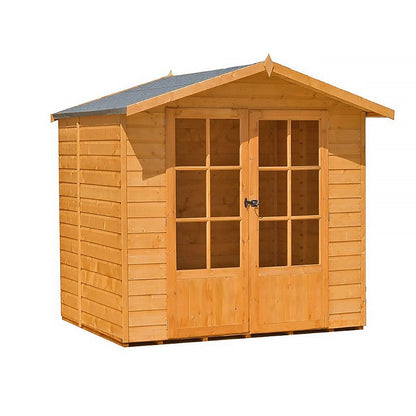 Shire Lumley 6' 8" x 6' 3" Apex Summerhouse - Premium Dip Treated Shiplap