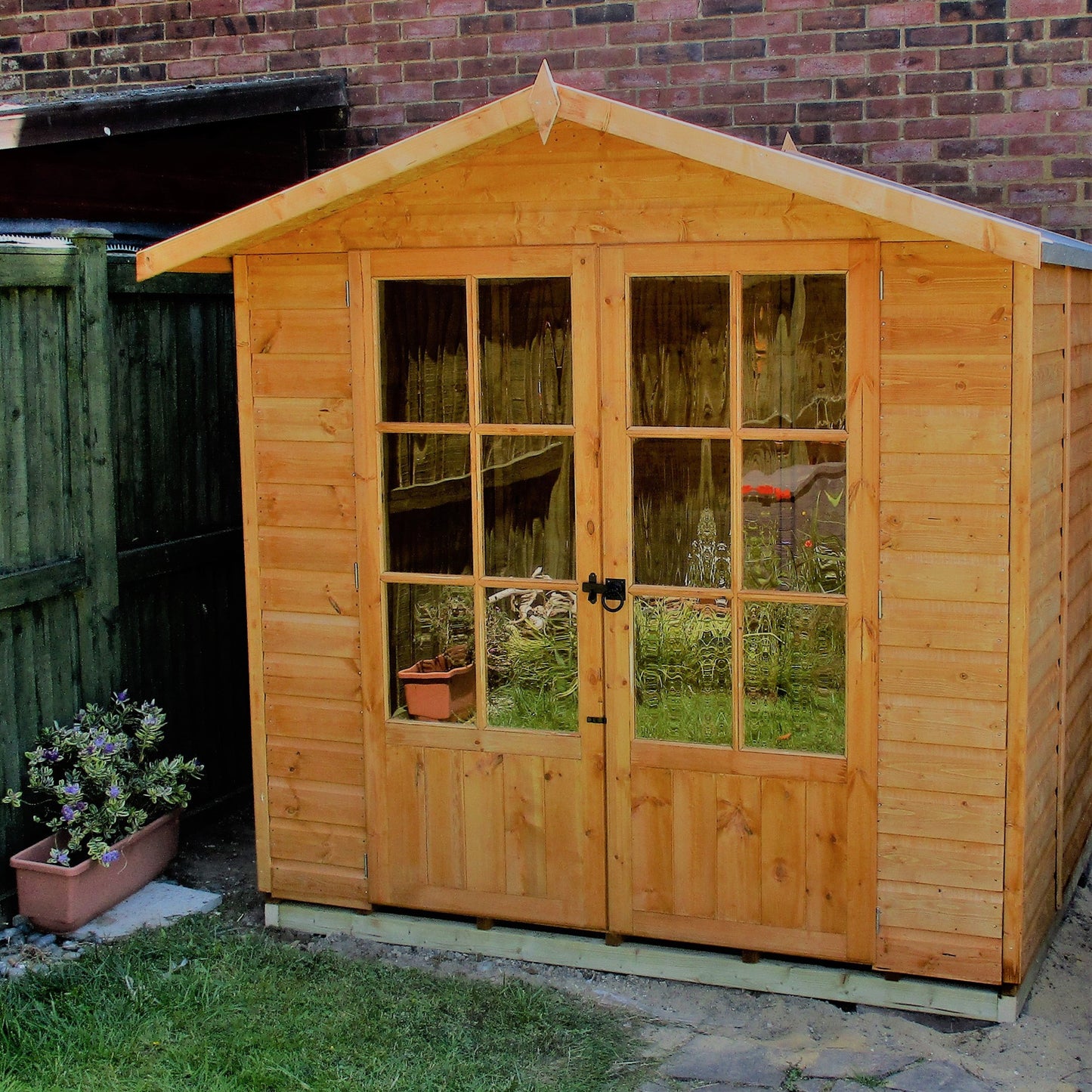 Shire Lumley 6' 8" x 6' 3" Apex Summerhouse - Premium Dip Treated Shiplap