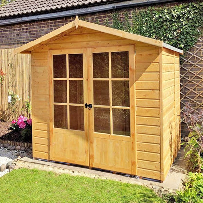 Shire Shire Lumley 6' 8" x 6' 3" Apex Summerhouse - Premium Dip Treated Shiplap