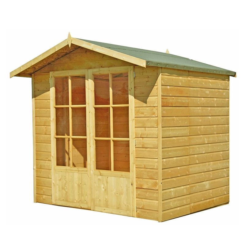 Shire Shire Lumley 6' 8" x 6' 3" Apex Summerhouse - Premium Dip Treated Shiplap