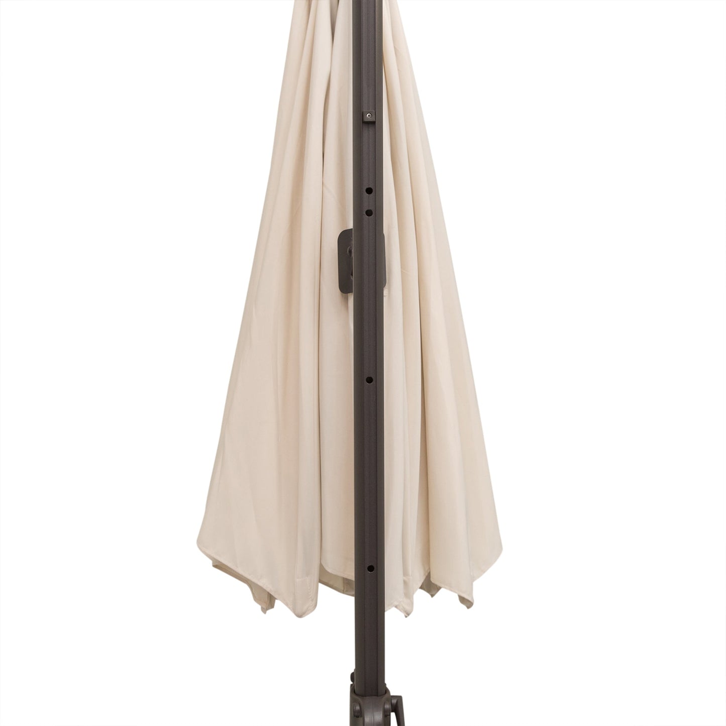 3 m Beach Hanging Umbrella Parasol W/Hand Crank-Beige