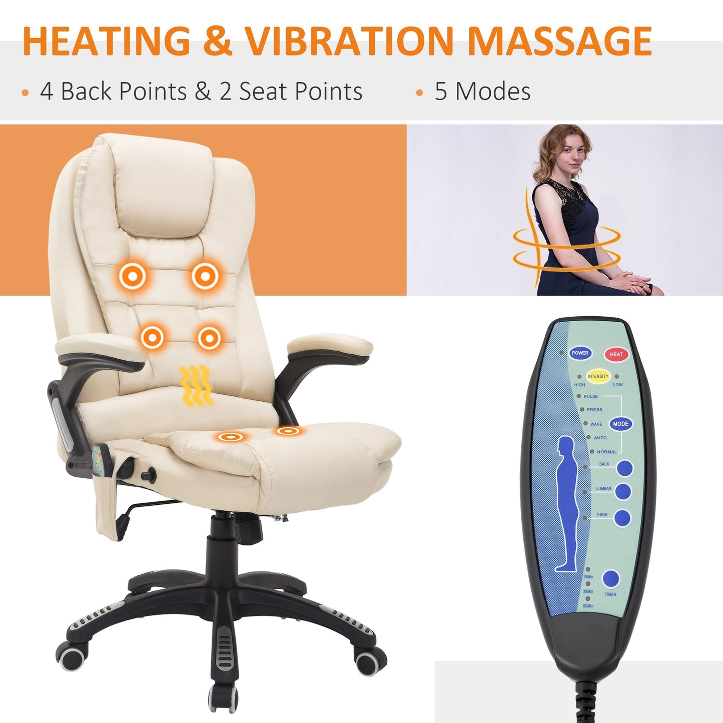 Executive Office Chair with Massage and Heat