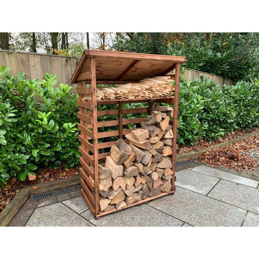 Charles Taylor Scandinavian Redwood Garden Log Store by Charles Taylor