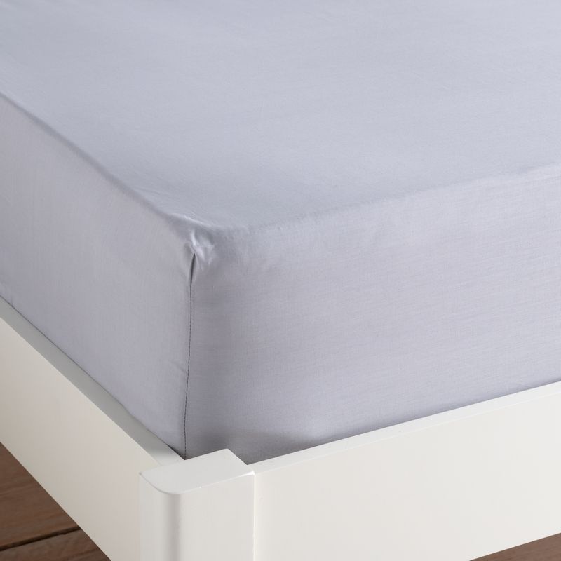 Hamilton Mcbride Hamilton McBride King Size Silver Fitted Sheet