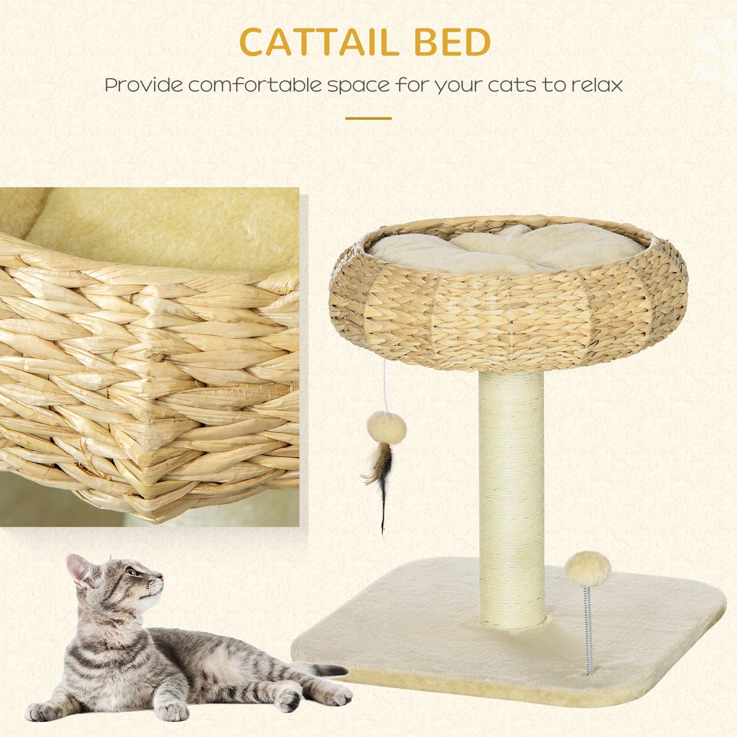 PawHut 51cm Cat Tree Kitten Tower