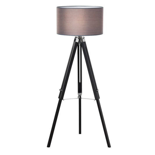 Modern Tripod Floor Lamps for Living Room with Fabric Lampshade