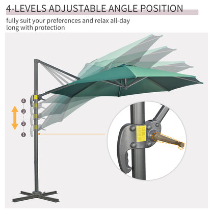 3m 360° Rotating Cantilever Parasol