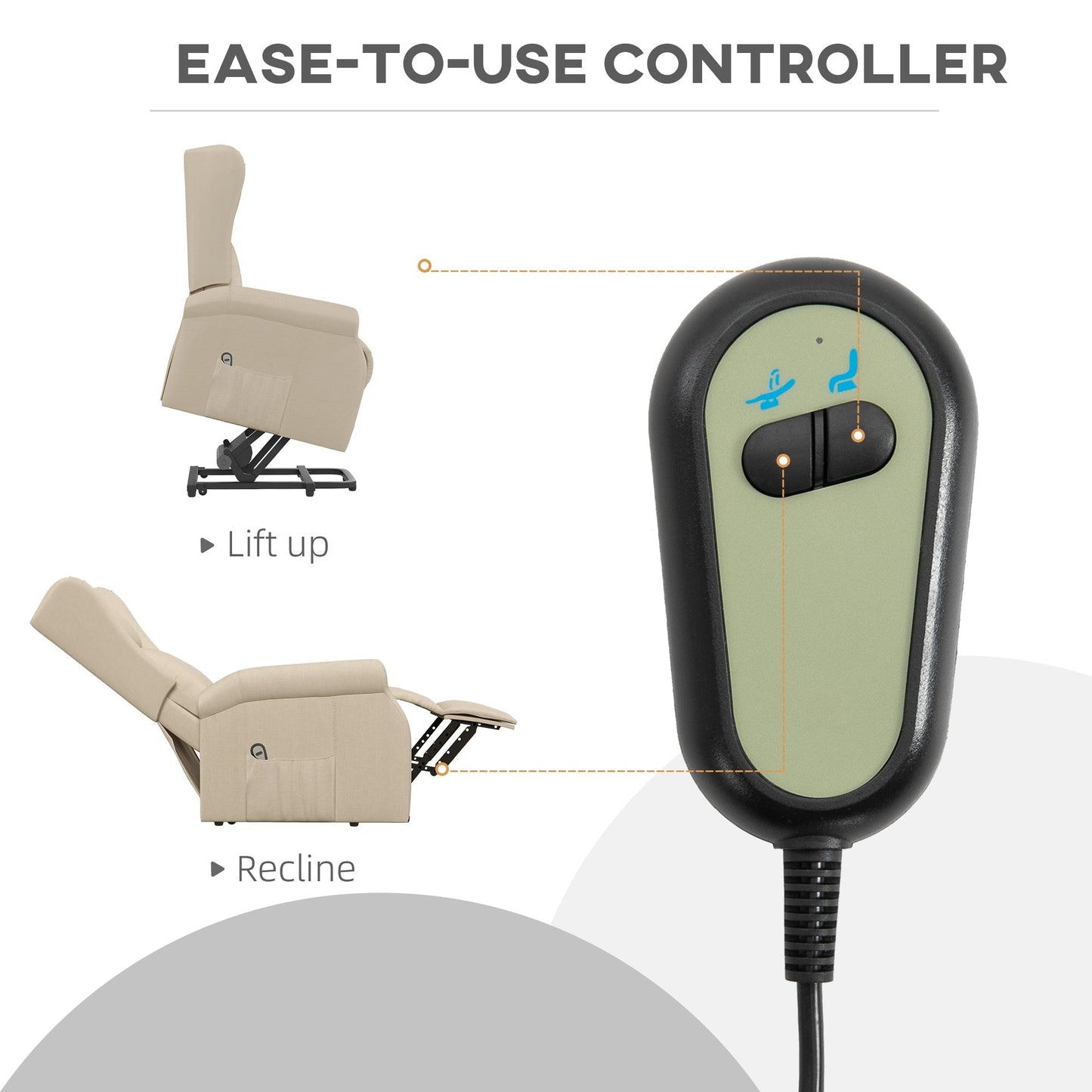 Power Lift Chair for the Elderly with Remote Control