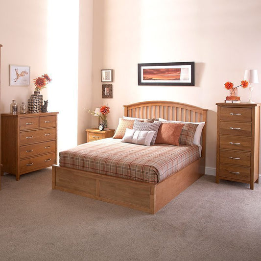 GFW Madrid King Size Ottoman Bed Natural 5 x 7ft