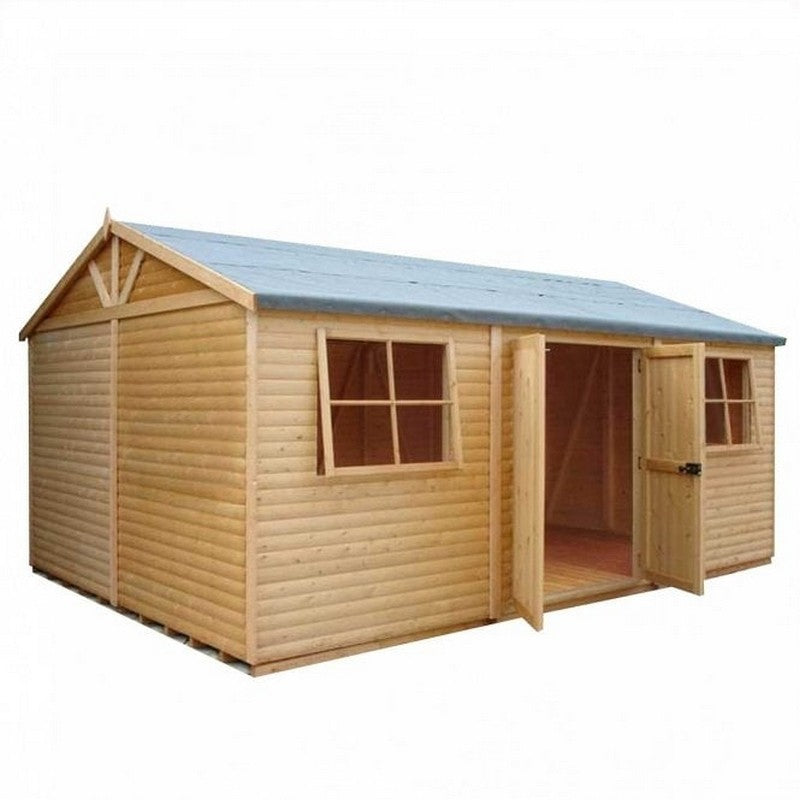 Shire Shire Mammoth 18' 1" x 12' 11" Apex Shed - Premium Coated Shiplap