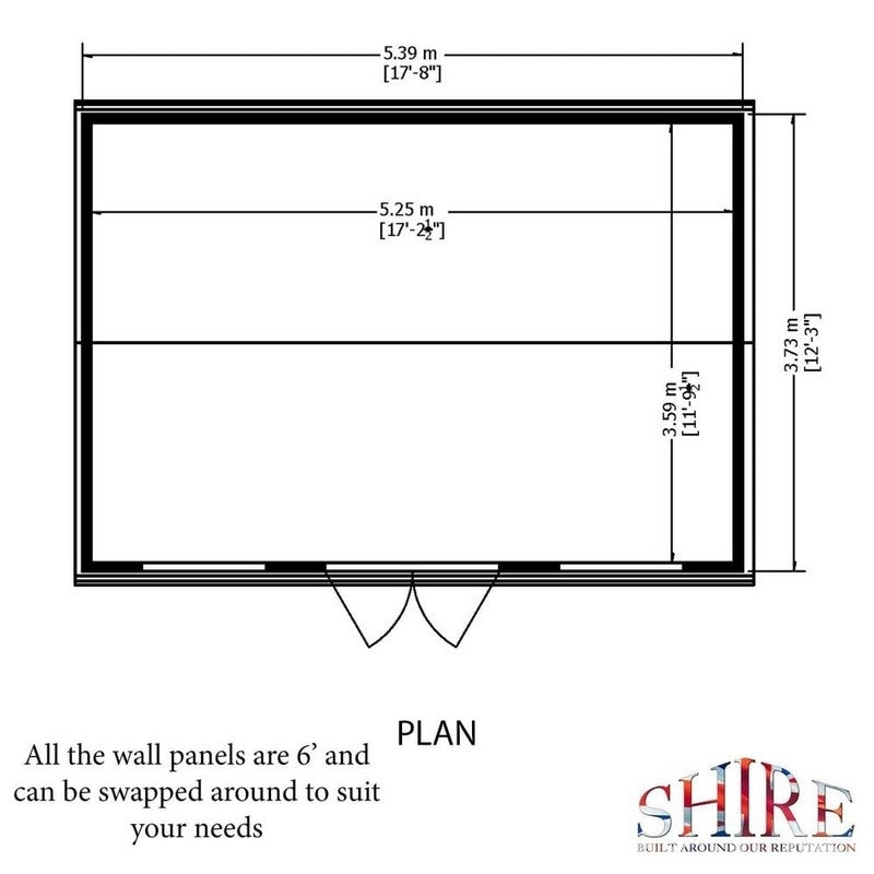 Shire Shire Mammoth 18' 1" x 12' 11" Apex Shed - Premium Coated Shiplap