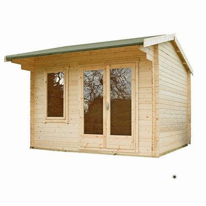 Shire Shire Marlborough 7' 10" x 9' 9" Reverse Apex Log Cabin - Premium 34mm Cladding Tongue & Groove