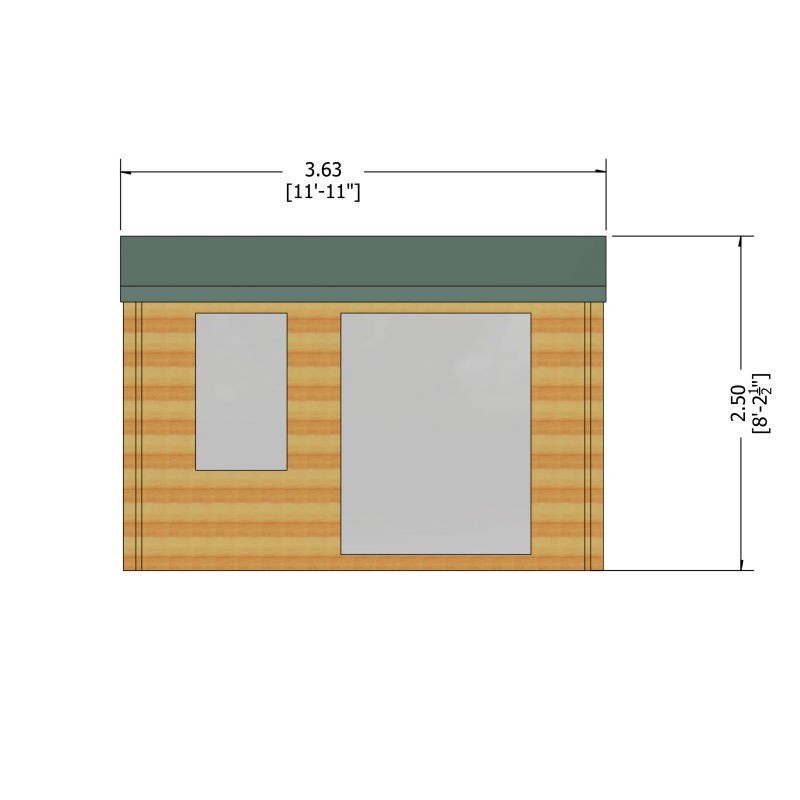 Shire Shire Marlborough 9' 9" x 11' 9" Reverse Apex Log Cabin - Premium 44mm Cladding Tongue & Groove