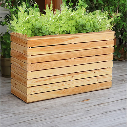 Garden Planter Larch Rectangular Marta by Shire - 80cm