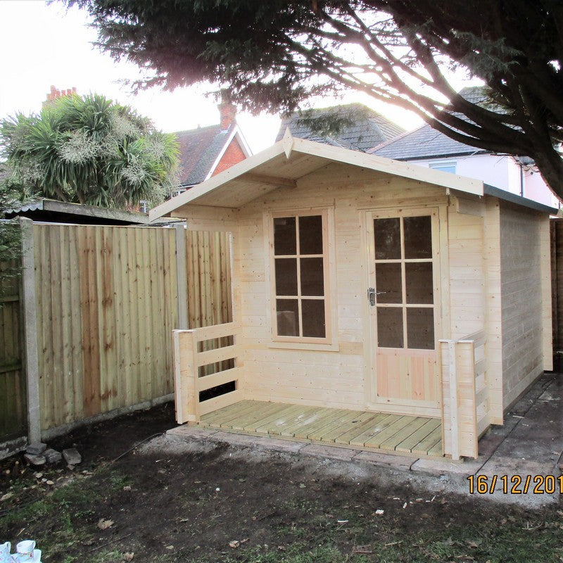 Shire Shire Maulden 9' x 9' Apex Log Cabin - Budget 19mm Cladding Tongue & Groove