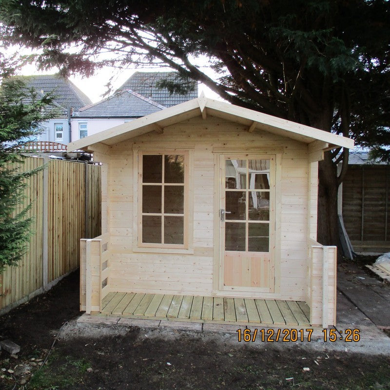 Shire Shire Maulden 9' x 9' Apex Log Cabin - Budget 19mm Cladding Tongue & Groove