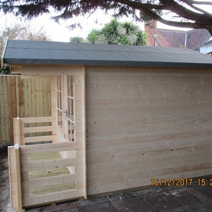 Shire Shire Maulden 9' x 9' Apex Log Cabin - Budget 19mm Cladding Tongue & Groove