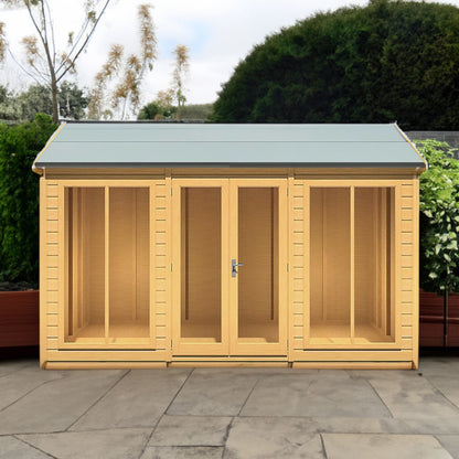 Shire Mayfield 5' 10" x 11' 8" Reverse Apex Summerhouse - Premium Dip Treated Shiplap