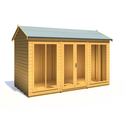 Shire Mayfield 5' 10" x 11' 8" Reverse Apex Summerhouse - Premium Dip Treated Shiplap