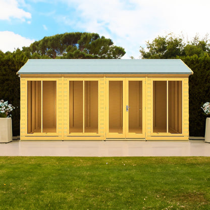 Shire Mayfield 5' 10" x 15' 7" Reverse Apex Summerhouse - Premium Dip Treated Shiplap