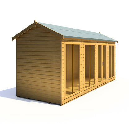 Shire Mayfield 5' 10" x 15' 7" Reverse Apex Summerhouse - Premium Dip Treated Shiplap